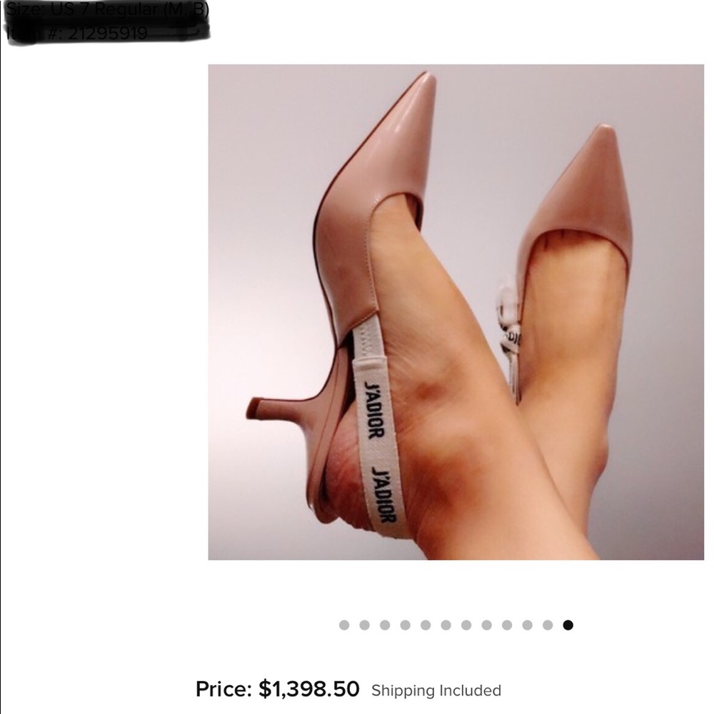New J’adior Slingback patent heel pump